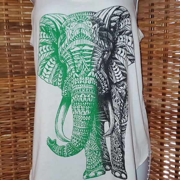 Ying Yang Elephant Tank Top L - Picture 2 of 5